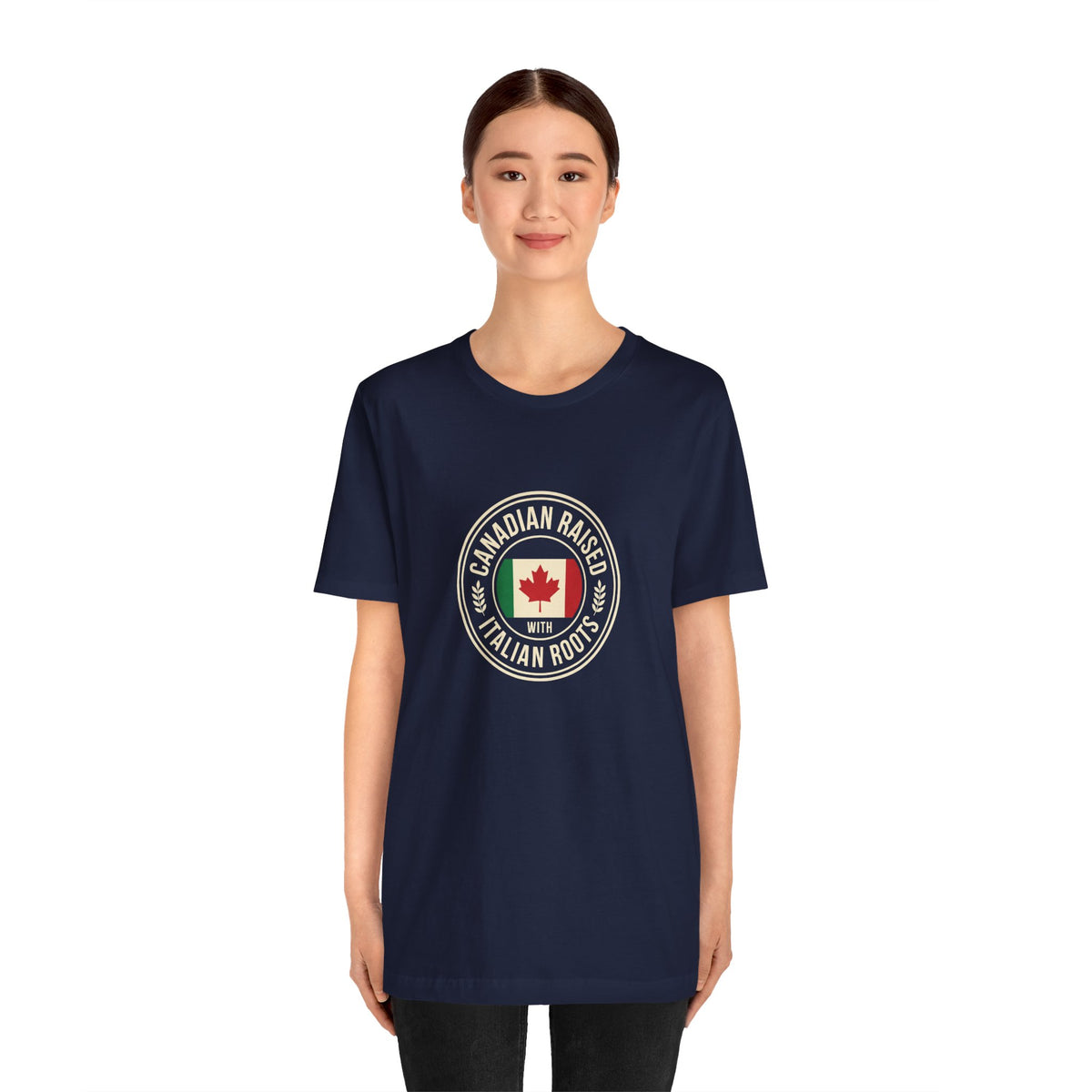 Canadian Raised, Italian Roots — Heritage Crest T-Shirt