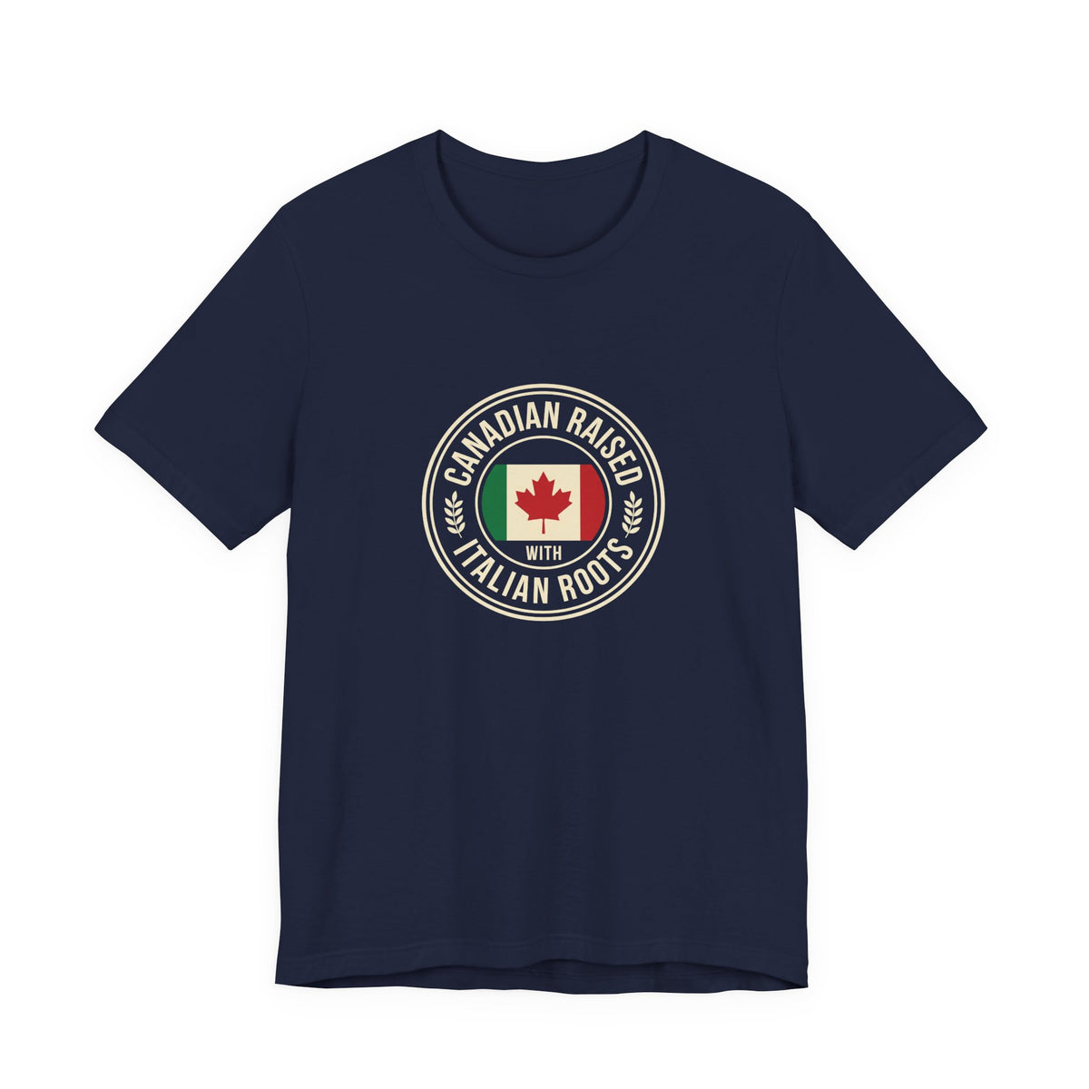 Canadian Raised, Italian Roots — Heritage Crest T-Shirt