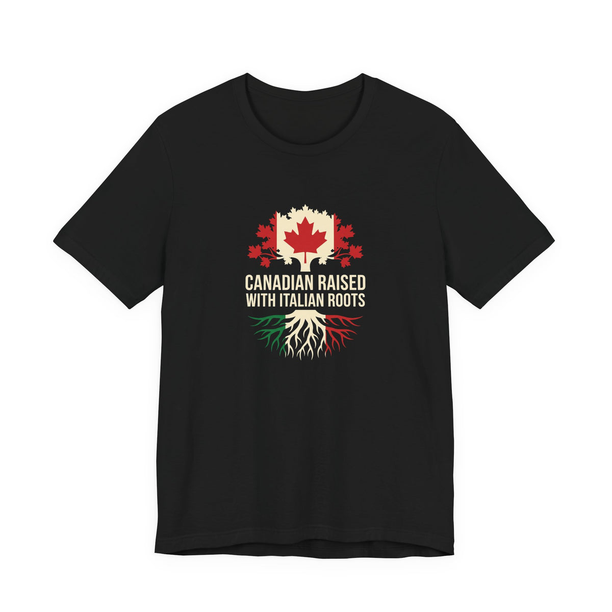 Canadian Raised, Italian Roots — Family Tree T-Shirt