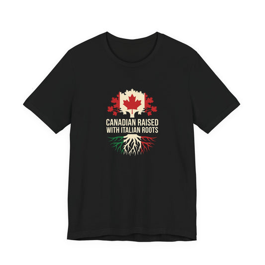 Canadian Raised, Italian Roots — Family Tree T-Shirt