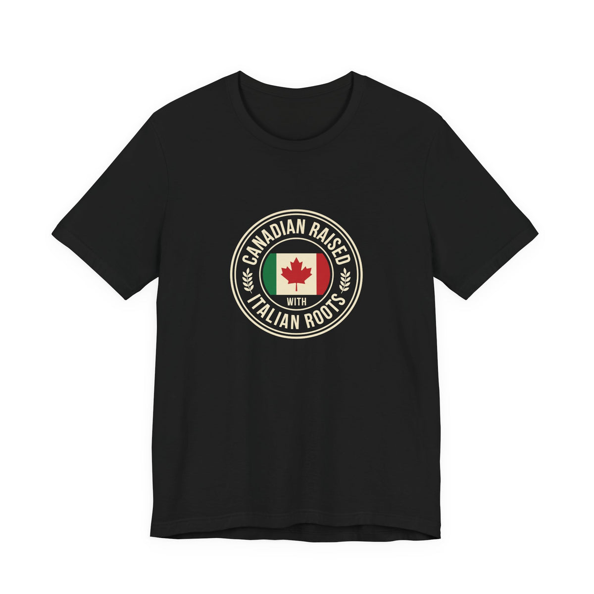 Canadian Raised, Italian Roots — Heritage Crest T-Shirt