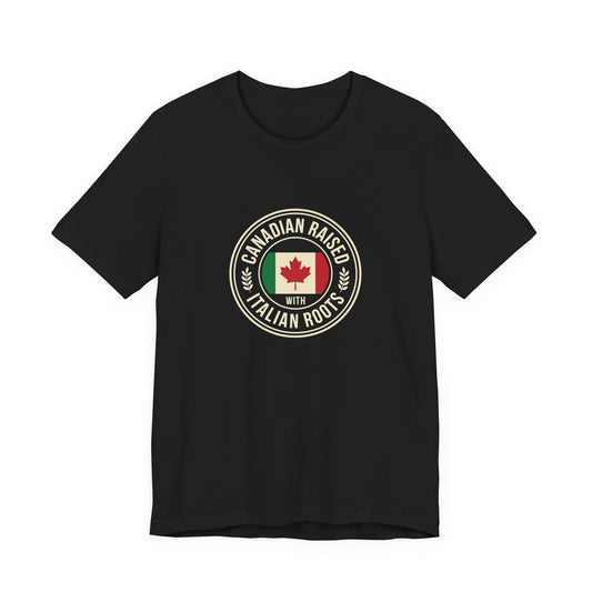 Canadian Raised, Italian Roots — Heritage Crest T-Shirt