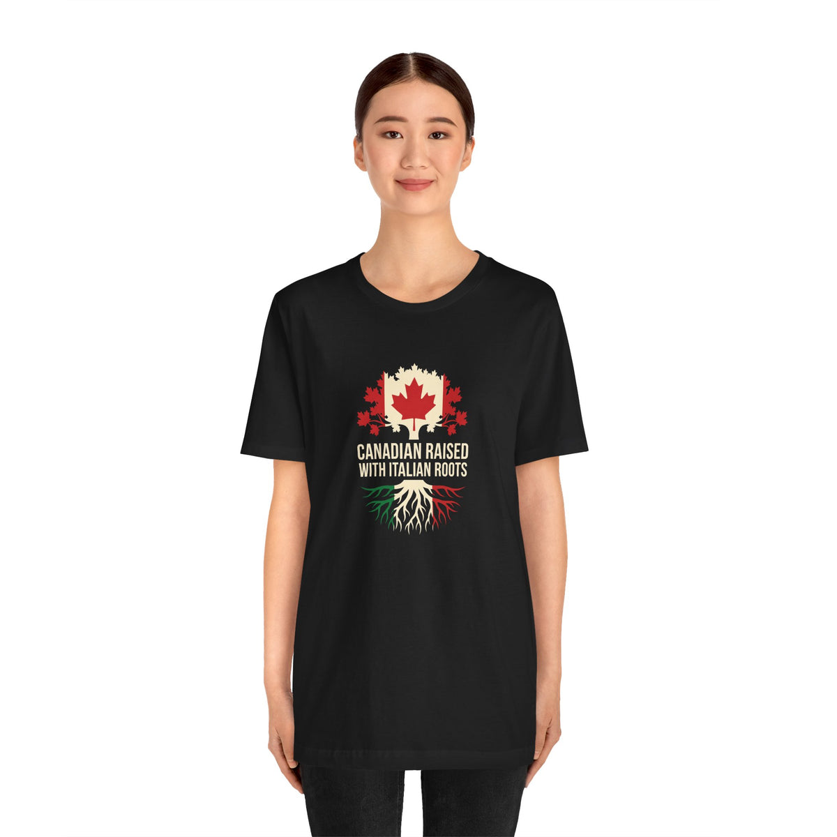 Canadian Raised, Italian Roots — Family Tree T-Shirt
